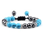 Bransoletka Niebieski Turkus  z dodatkami