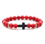 Bransoletka Czerwony Howlit  z dodatkami - obrazek 4