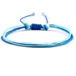 Bransoletka sznurkowa kolory niebiesko błękitny