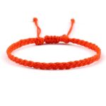 Bransoletka sznurkowa kolor pomarańczowy