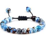 Bransoletka Niebieski Marmur i Tygrysie Oko