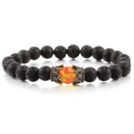 Bransoletka Czarna Lawa z dodatkami