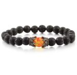 Bransoletka Czarna Lawa z dodatkami - obrazek 2