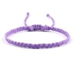 Bransoletka sznurkowa kolor jasny fiolet