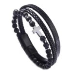 Bransoletka ze skóry z krzyżykiem