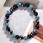 Bransoletka Hematyt i Czarny Obsydian