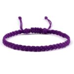 Bransoletka sznurkowa kolor ciemny fiolet