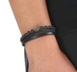 Bransoletka ze skóry z krzyżykiem - obrazek 4