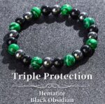 Bransoletka Hematyt i Czarny Obsydian - obrazek 4