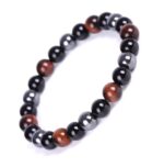Bransoletka Tygrysie Oko i Czarny Obsydian - obrazek 3