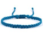 Bransoletka sznurkowa kolor ciemny morski