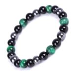 Bransoletka Hematyt i Czarny Obsydian - obrazek 3