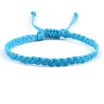 Bransoletka sznurkowa kolor błękitny