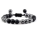 Bransoletka Czarny Matowy Hematyt z dodatkami - obrazek 3