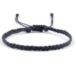 Bransoletka sznurkowa kolor ciemny szary